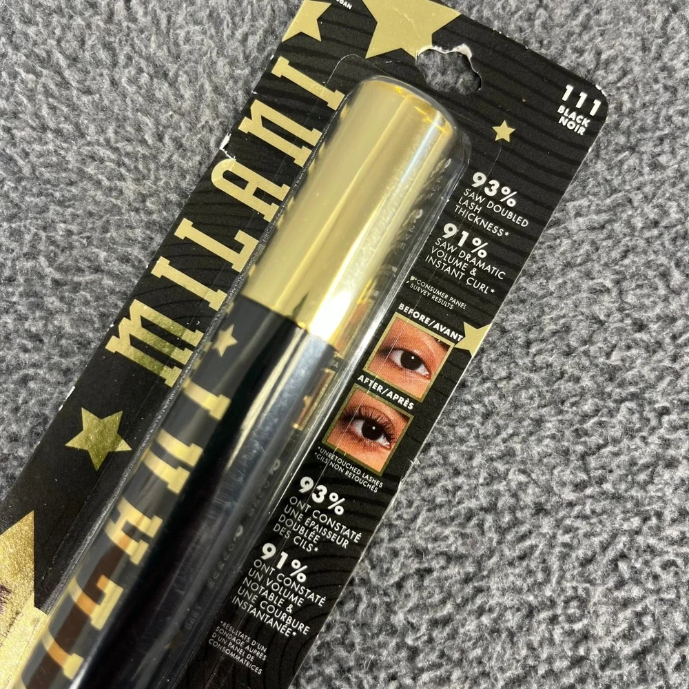 Milani Highly Rated Mascara Women 12mL 111 Black Noir Volume Curl Vegan New